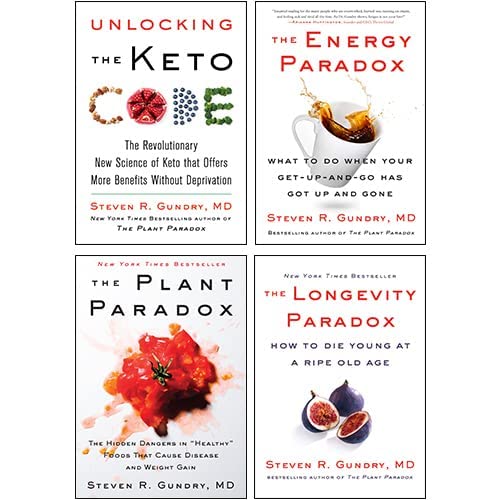 Dr. Steven R Gundry MD 4 Books Collection Set (The Plant Paradox, The
