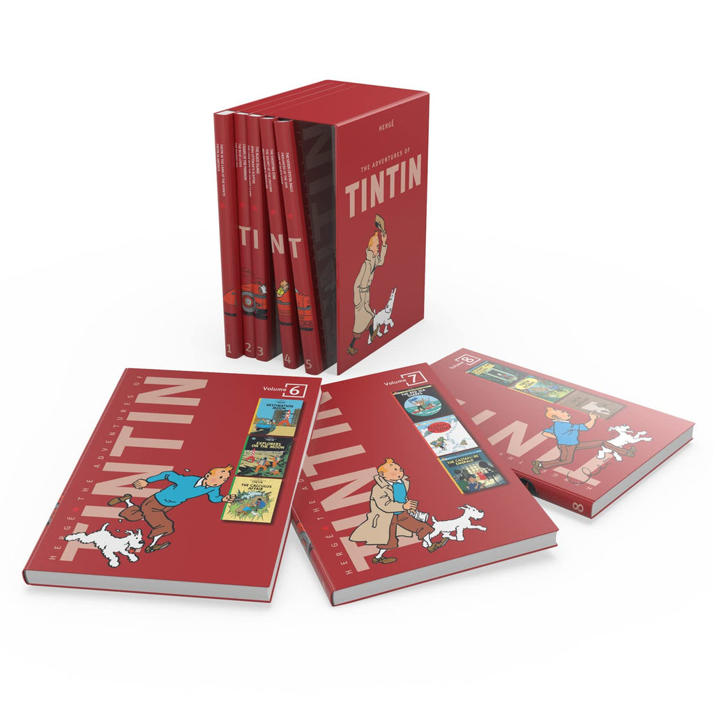 The Complete Adventures Of Tintin Collection 8 Books Box Gift Set By H