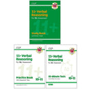 CGP 11+ Verbal Reasoning for GL Assessment 3 Books Collection Set (11+ GL Verbal Reasoning Study Book, Practice Book (Ages 10-11) & 10-Minute Tests (Ages 10-11) Book 1)
