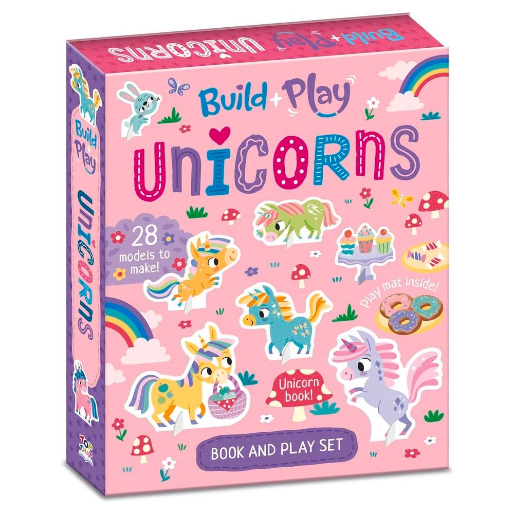 Build and Play Unicorns Book and Play Set with 28 Magical Models to M