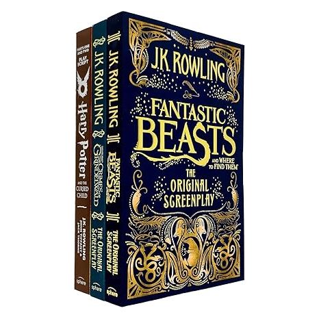 J.K. Rowling Screenplay Collection 3 Books Set (Fantastic Beasts and Where to Find Them, The Crimes of Grindelwald, Harry Potter and the Cursed Child - Parts One and Two)