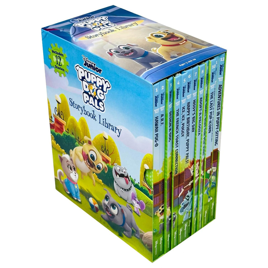 Puppy Dog Pals Storybook Library 12 Books Set (Hawaii Pug-O, D