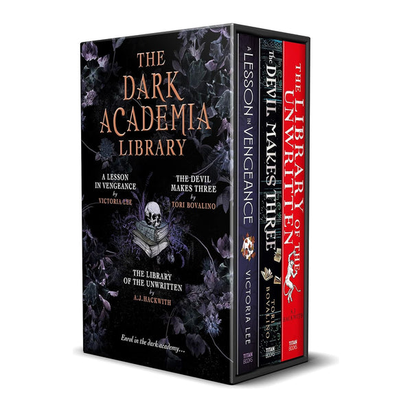 The Dark Academia Library 3 Books Collection Set (A Lesson in Vengeance, The Library of the Unwritten, The Devil Makes Three)