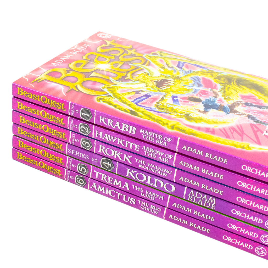 Beast Quest Series 5 The Shade Of Death 6 Books Box Set By Adam Blade