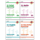 11+ GL Ages 8-9 Practice Book; Assessment Tests 4 Books Set: English, Maths, Verbal and Non-Verbal Reasoning