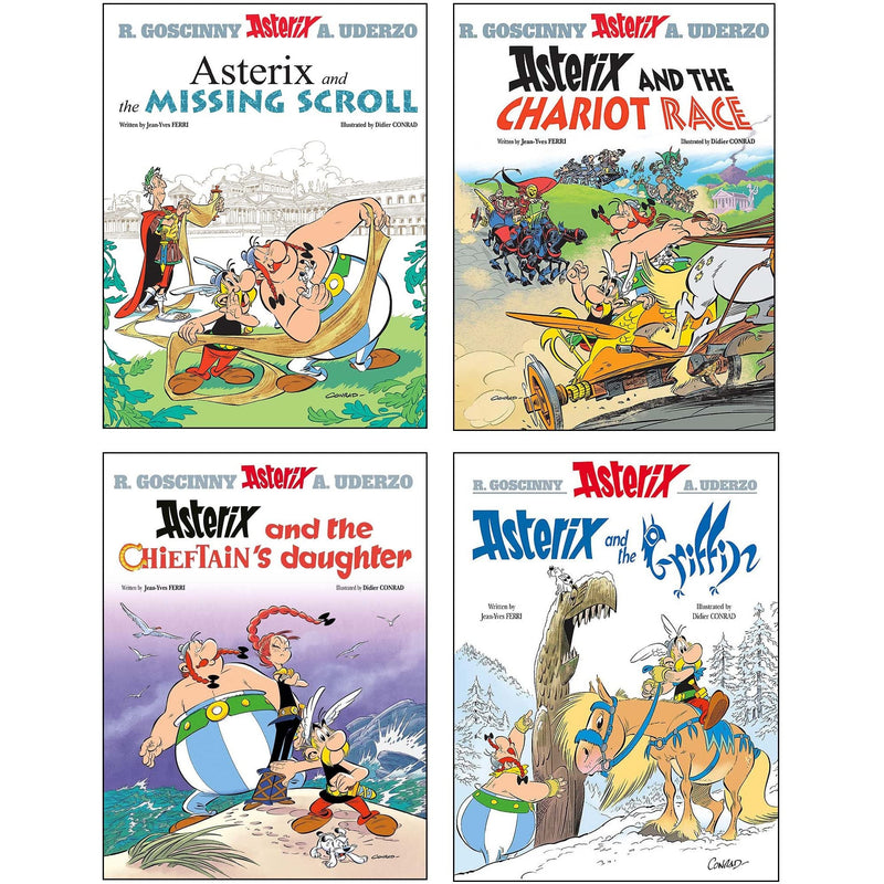 ["9789124368760", "Asterix", "Asterix and Obelix", "Asterix and The Chariot Race", "Asterix and The Chieftain's Daughter", "Asterix and the Griffin", "Asterix and The Missing Scroll", "Asterix Series", "bestselling author", "Book 36-39", "history"]