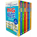 Big Nate Series 8 Books Collection Box Set by Lincoln Peirce (Boy with the Biggest Head in the World, Strikes Again, On a Roll, Goes for Broke, Flips Out, In the Zone, Lives it Up &amp; Blasts Off)