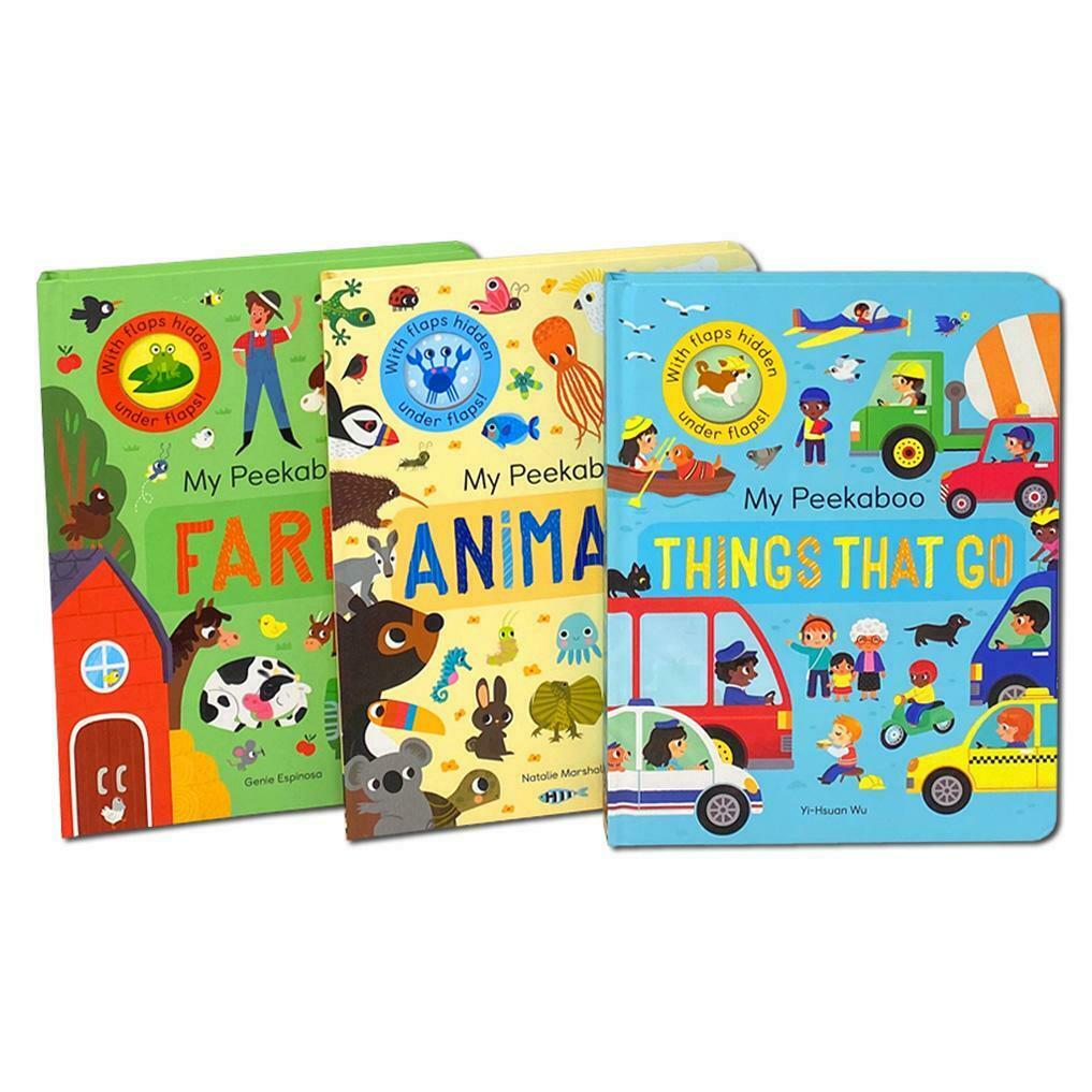 My Peekaboo Lift The Flap Library 3 Books Collection Box Set (Things T