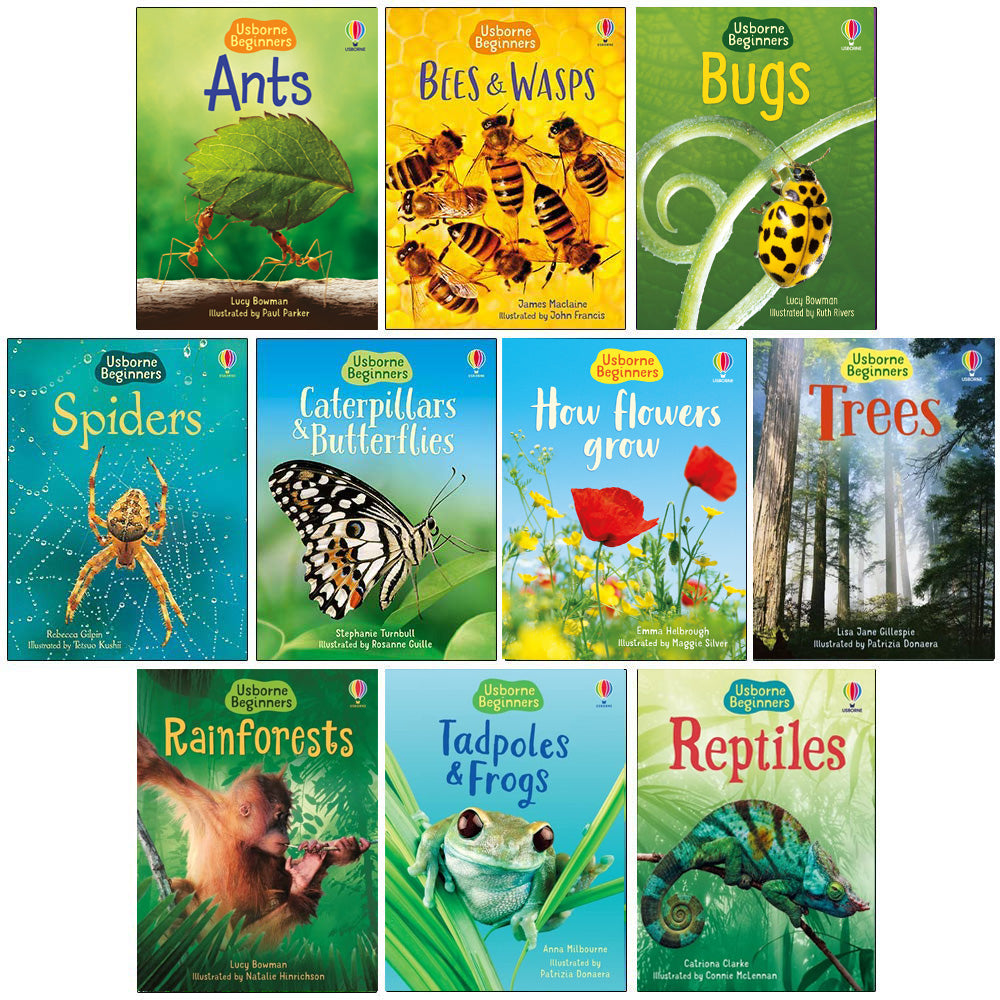 Usborne Beginners Nature 10 Books Set-usborne nature