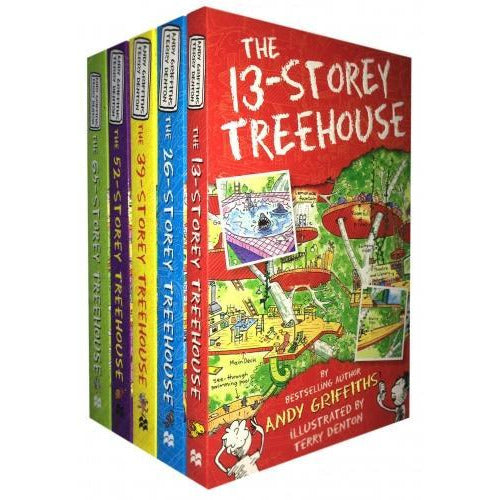 The 13 storey Treehouse collection 5 Book Set by Andy Griffiths