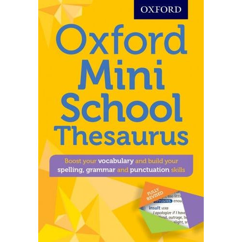 ["9780192747099", "Childrens Educational", "cl0-SNG", "Oxford Dictionaries", "Oxford Mini School Thesaurus", "Thesaurus"]