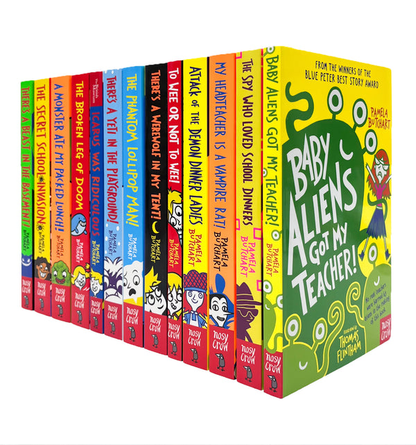 Baby Aliens Series 13 Books Collection Set by Pamela Butchart (Baby Aliens Got My Teacher, The Spy Who Loved School Dinners, My Headteacher is a Vampire Rat, Attack of the Demon Dinner Ladies & More)