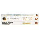 J Krishnamurti Finding Inner Freedom 3 Books Collection Set (Freedom from the Known, The First and Last Freedom, What Are You Doing With Your Life?)