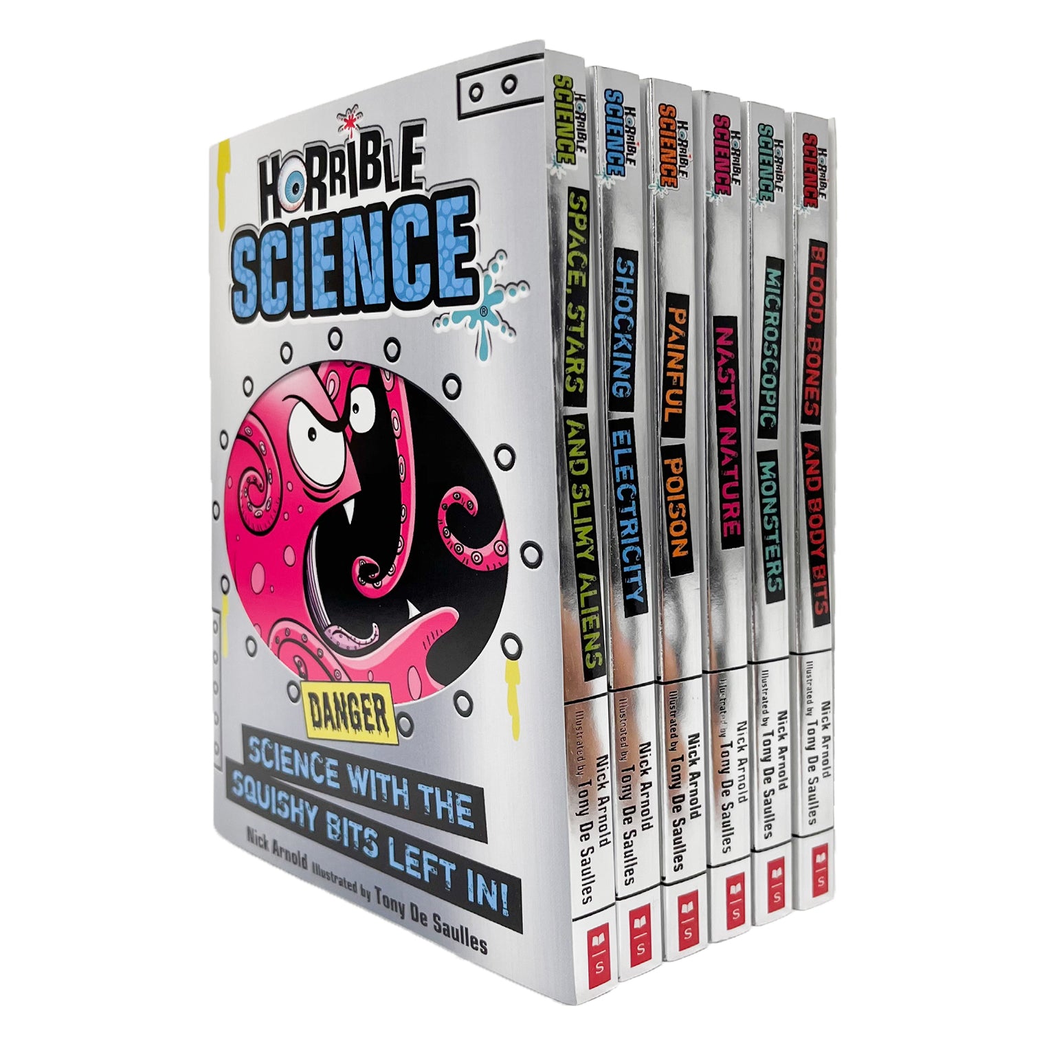 Horrible Science Collection 6 Books Set by Nick Arnold (Blood Bones an