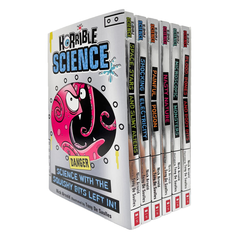 ["9781407188508", "Blood Bones and Body Bits", "children books", "children collection", "childrens books", "Childrens Books (7-11)", "Childrens Books on Nature", "Childrens Educational", "Horrible Science", "horrible science book set", "horrible science books", "human body", "Microscopic Monsters", "Nasty Nature", "Nature", "Nature Books", "nick arnold", "nick arnold books", "nick arnold collection", "nick arnold series", "nick arnold set", "Painful Poison", "science for children", "Shocking Electricity", "Space Stars and Slimy Aliens"]