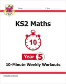 CGP KS2 Year 5 10-Minute Weekly Workout Bundle – Ages 9-10 (Maths, English, Arithmetic, Spelling and Vocabulary)