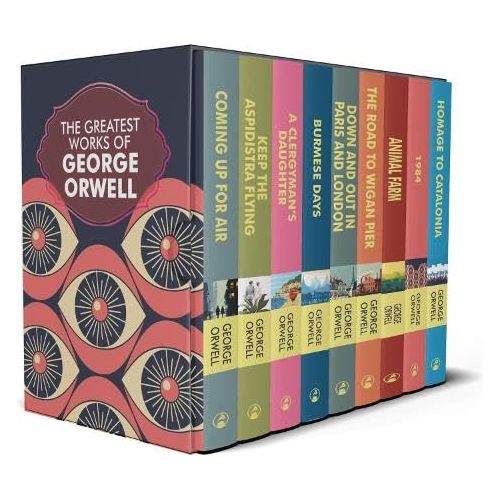 The Greatest Works of George Orwell 9 Books Set (Homage to Catalonia, Burmese Days, 1984, Animal Farm, The Road to Wigan Pier, Down and Out in Paris and London)