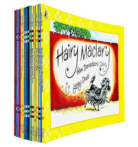 Lynley Dodd Hairy Maclary and Friends Series 15 Books Collection Set (Hairy Maclary's Bone, Hairy Maclary's Hat Tricks, Shoo, Sit, Hairy Maclary and Zachary Quack, Scattercat, Slinky Malinki and More)