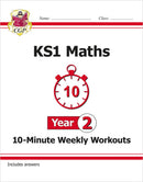 CGP KS1 Year 2 10-Minute Weekly Workout Bundle – Ages 6-7 (Maths, English, Times Tables, Spelling and Vocabulary)
