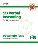 CGP 11+ GL 10-Minute Tests Bundle – Ages 9-10 (Maths, English, Verbal Reasoning, Non-Verbal Reasoning)