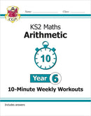 CGP KS2 Year 6 10-Minute Weekly Workout Bundle – Ages 10-11 (Maths, English, Arithmetic, Spelling and Vocabulary)