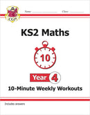 CGP KS2 Year 4 10-Minute Weekly Workout Bundle – Ages 8-9 (Maths, English, Times Tables, Spelling and Vocabulary)