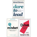 Dare to Lead, Mindset, Drive Daniel Pink 3 Books Collection Set