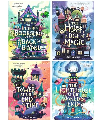 The House at the Edge of Magic Series 4 Books Collection Set (The Lighthouse at the World's End, The House at the Edge of Magic, The Tower at the End of Time and The Bookshop at the Back of Beyond)