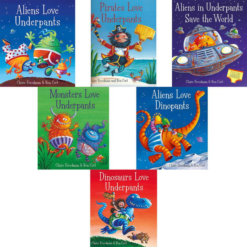 monsters love underpants Aliens Love Underpants Collection 6 Children Picture Books Set Pirates