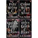 Fate and Flame Series Collection 4 Books Set By K.A. Tucker (A Fate of Wrath and Flame, A Curse of Blood and Stone, A Queen of Thieves and Chaos and A Dawn of Gods and Fury)