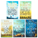 Ken Follett Kingsbridge 5 Books Collection Set – Pillars of the Earth, World Without End, A Column of Fire, The Evening and the Morning, The Armor of Light