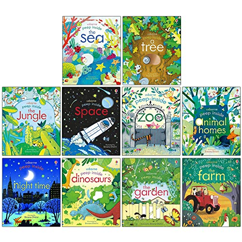 Usborne Peep Inside Collection 10 Books Set (Tree, The Sea, the Jungle