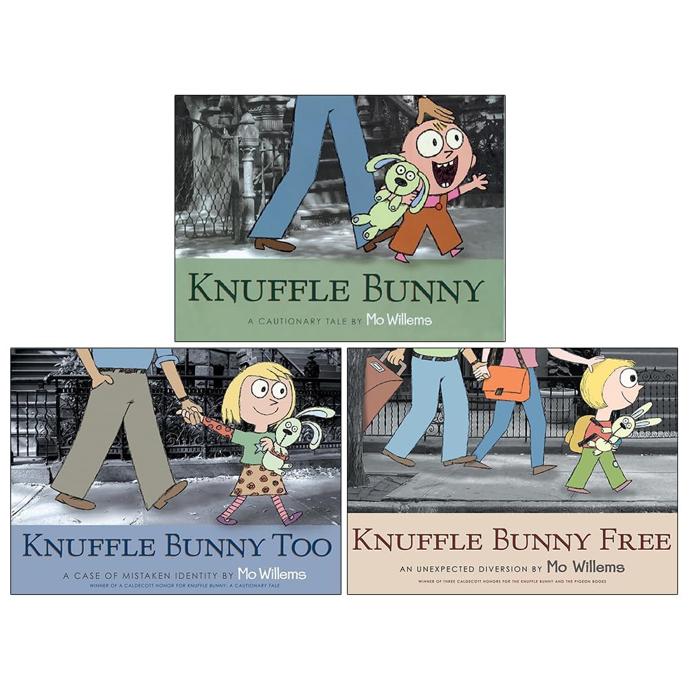Knuffle Bunny Series Collection 3 Books Set By Mo Willems (Knuffle Bun