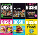 BOSH Series 6 Books Collection Set By Henry Firth and Ian Theasby (on a Budget, How to Live Vegan, Healthy Vegan, [Hardcover] Speedy BOSH, [Hardcover] Bosh Simple Recipes, [Hardcover] Bish Bash Bosh)