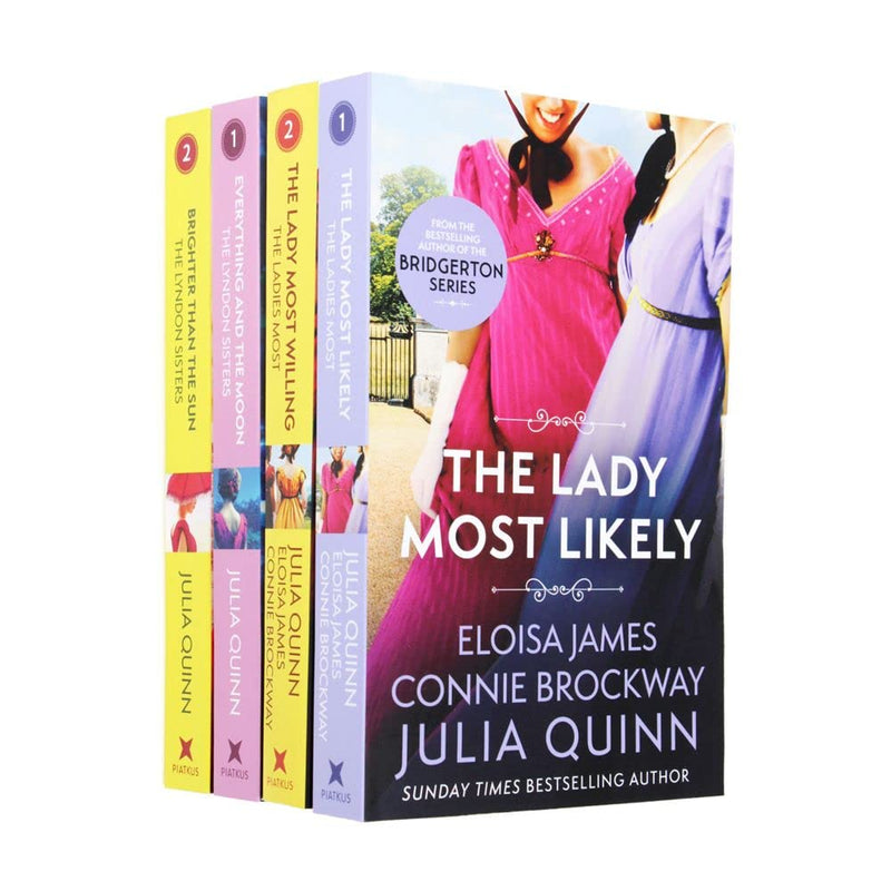 ["adult fiction", "Adult Fiction (Top Authors)", "adult fiction book collection", "adult fiction books", "adult fiction collection", "historical romance", "julia quinn", "julia quinn book collection", "julia quinn book collection set", "julia quinn book series", "julia quinn books", "julia quinn books in order", "julia quinn bridgerton", "julia quinn bridgerton books", "julia quinn bridgerton books in order", "julia quinn bridgerton family", "julia quinn bridgerton series", "julia quinn bridgerton series audiobook", "julia quinn collection", "julia quinn series", "julia quinn the ladies most", "Lyndon Sisters Books", "Lyndon Sisters Family Saga", "Lyndon Sisters Family Saga Collection", "Lyndon Sisters Family Saga Collection 2 Books", "Lyndon Sisters Family Series", "Lyndon Sisters Series", "romance books", "romance fiction", "Romance Novels", "the ladies most books", "the ladies most series", "The Lady Most Likely", "The Lady Most Willing"]