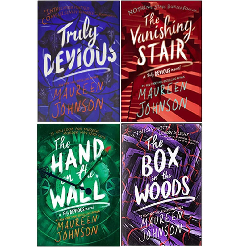 ["9780063374348", "bestselling author", "ghost stories", "hand on the wall", "historical fiction", "historical mysteries", "maureen johnson", "maureen johnson book collection", "maureen johnson book collection set", "maureen johnson books", "maureen johnson collection", "maureen johnson series", "modern contemporary historical fiction", "The Box in the Woods", "truly devious", "truly devious book collection", "truly devious book collection set", "truly devious books", "truly devious collection", "truly devious series", "vanishing stair", "young adults", "young adults thriller"]