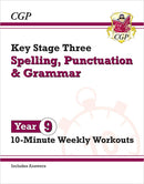 CGP KS3 Year 9 Workbook Bundle – Ages 13-14 (Maths, English, Science, Spelling Punctuation and Grammar)