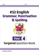 CGP KS2 Year 4 Workbook Bundle – Ages 8-9 (Grammar Punctuation and Spelling, Reading Comprehension, Handwriting, Maths)