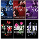 Sierra Simone New Camelot Series and Priest Trilogy 6 Books Set (American Prince, American King, American Queen, Priest, Sinner, Saint)