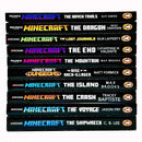 An Official Minecraft Novels 10 Books Collection Set (The Shipwreck, The Voyage, The Crash, The Island, The Rise of the Arch Illager, The Mountain , The End, Lost Journals, Dragon & Haven Trials)
