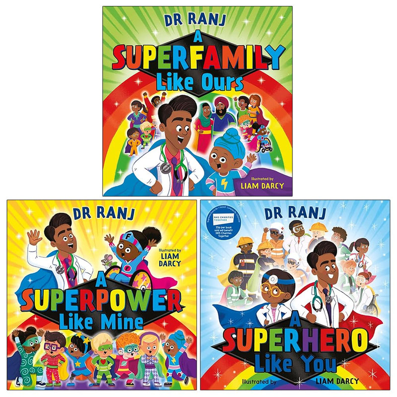 ["9789124277505", "A Superfamily Like Ours", "A Superhero Like You", "A Superpower Like Mine", "behaviour books", "behaviour for children", "books for childrens", "bravery", "childrens books", "Childrens Books (3-5)", "Creativity", "dr ranj", "dr ranj books", "dr ranj collection", "dr ranj set", "dr ranj singh", "dr ranj superfamily", "family stories", "kindness", "moral stories", "patience", "superfamily", "superhero", "superpower"]