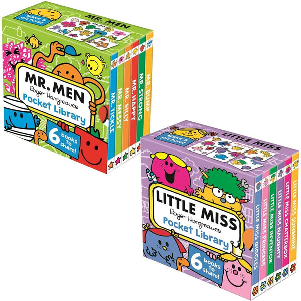 Mr. Men and Little Miss Pocket Library 2 Books Box Set By Roger Hargre