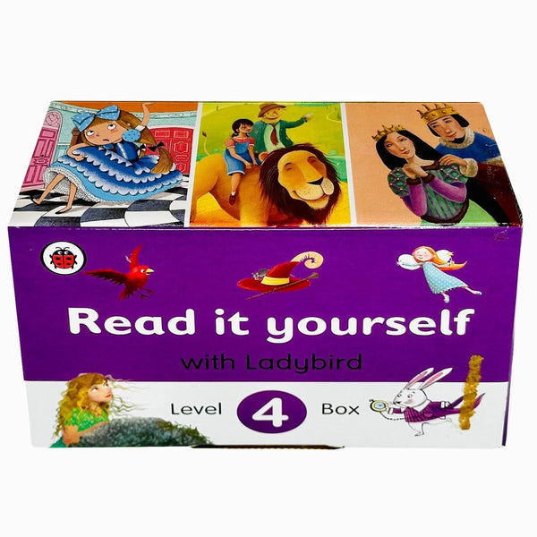 Ladybird Read it Yourself Tuck Box Level 4: 8 Books Box Set (Heidi, The Little Mermaid, Peter and the Wolf, Alice in Wonderland, Pinocchio, Snow White and the Seven Dwarfs, The Wizard of Oz & More)
