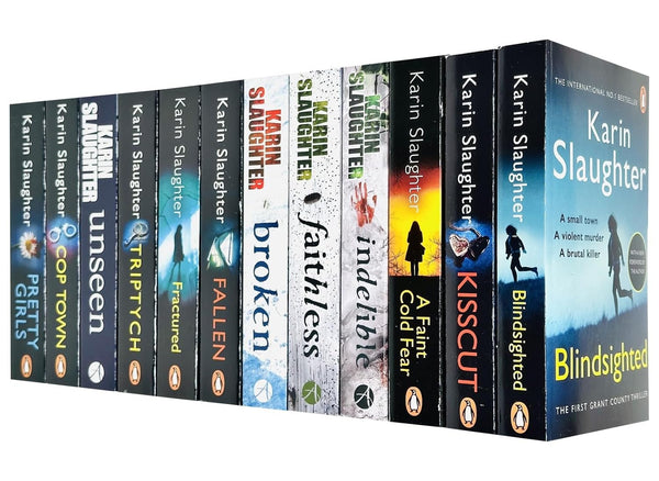 Karin Slaughter Will Trent Atlanta Series 12 Books Collection Set Triptych, Cop Town, Fractured, Fallen, Indelible, Broken