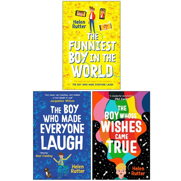 Helen Rutter Collection 3 Books Set (The Funniest Boy in the World, The Boy Who Made Everyone Laugh, The Boy Whose Wishes Came True)