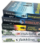 Grant County Series 5 Books Collection Set By Karin Slaughter (Blindsighted, Kisscut, A Faint Cold Fear, Indelible & Faithless)