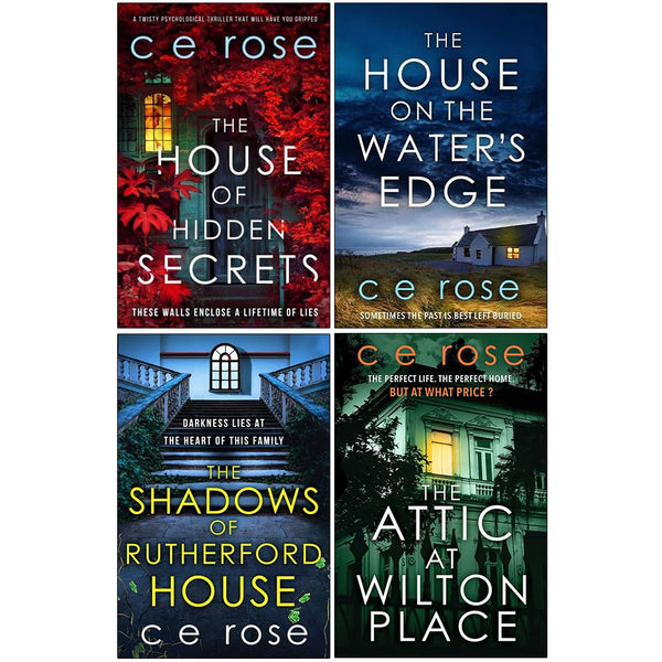 CE Rose Collection 4 Books Set (The House of Hidden Secrets, The House on the Water&#39;s Edge, The Shadows of Rutherford House, The Attic at Wilton Place)