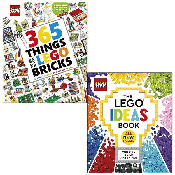 365 Things to Do with LEGO Bricks By DK & The LEGO Ideas Book New Edition You Can Build Anything! By Simon Hugo, Tori Kosara 2 Books Collection Set
