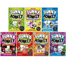 Bunny vs Monkey 7 Books Collection Set By Jamie Smart (Bunny vs Monkey, Supersonic Aye-aye, The Human Invasion, Rise of the Maniacal Badger, the League of Doom!, Multiverse Mix-up & Machine Mayhem)