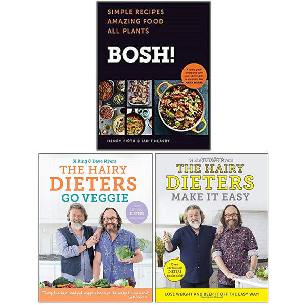 Bosh Simple Recipes [Hardcover], The Hairy Dieters Go Veggie, The Hairy Dieters Make It Easy 3 Books Collection Set